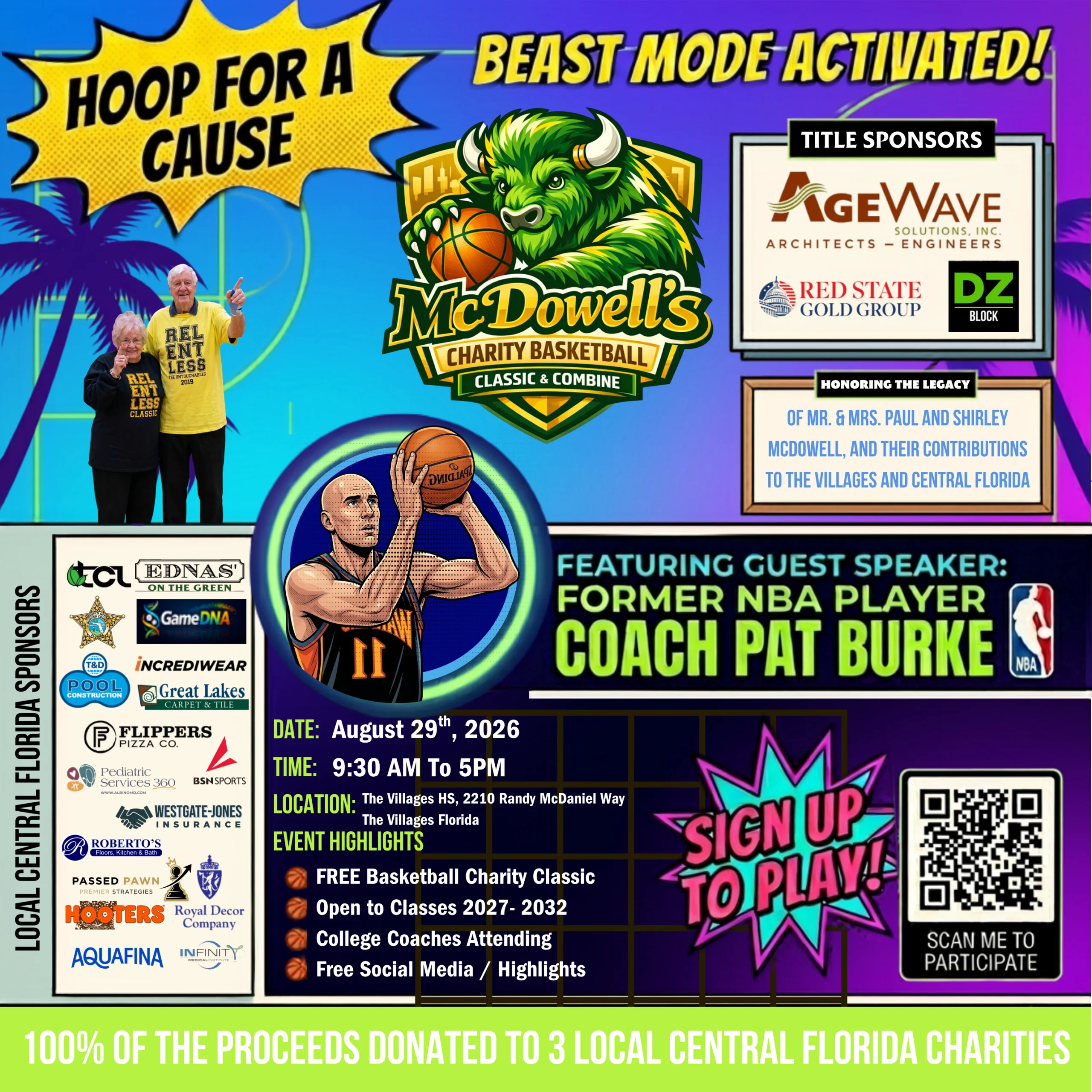 McDowell's Charity Basketball Classic and Combine flyer